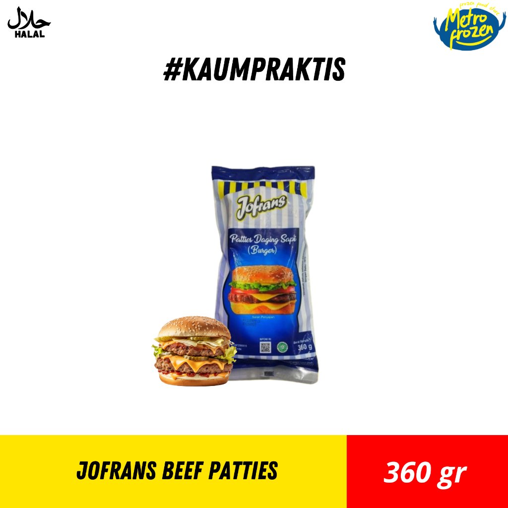 

Jofrans Beef Petties (sapi) 360gr //isian burger sapi //burger daging sapi