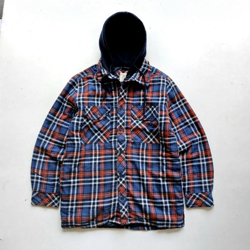 flanel jaket hoodie tebal boston traders