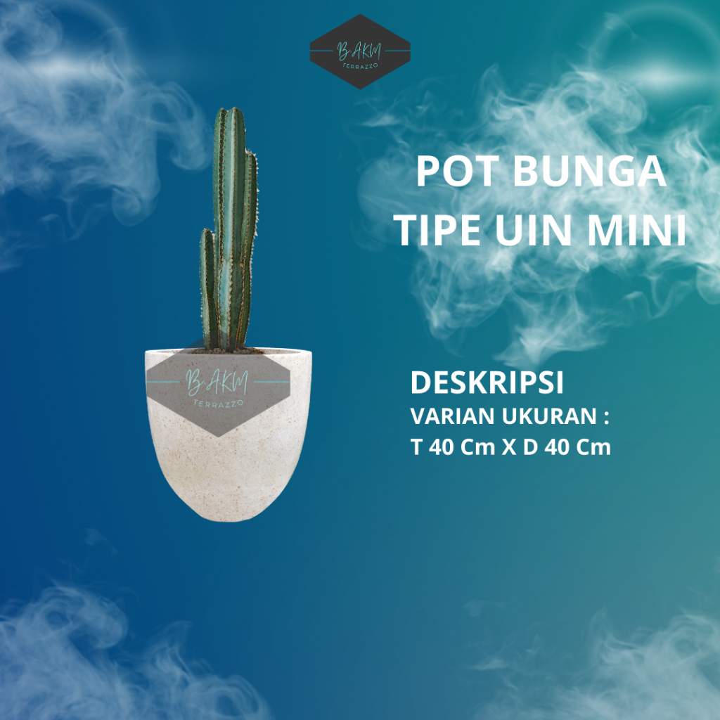 BAK AIR KAMAR MANDI | POT KERAMIK MARMER BATU ALAM| TERASO POT MINIMALIS | POT BUNGA TIPE UIN MINI