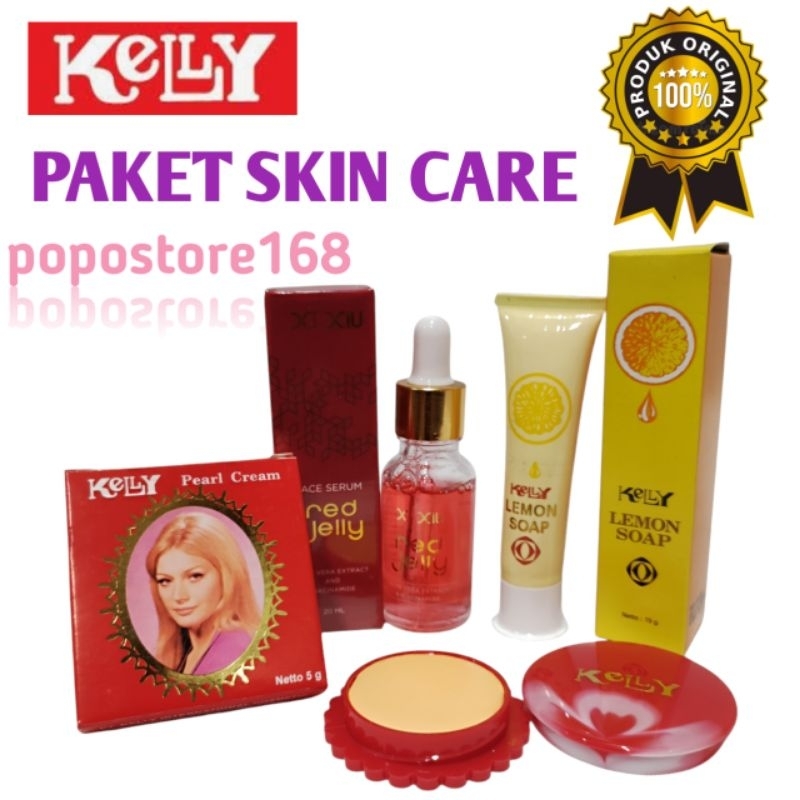 PAKET KELLY SKIN CARE (PEARL CREAM/ LEMON SOAP/ XIXIU SERUM WAJAH)/ XI XIU RED JELLY/ SKINCARE KELLY