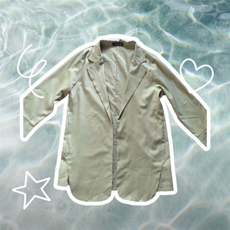 [Preloved] Blazer Wanita Hijau Sage