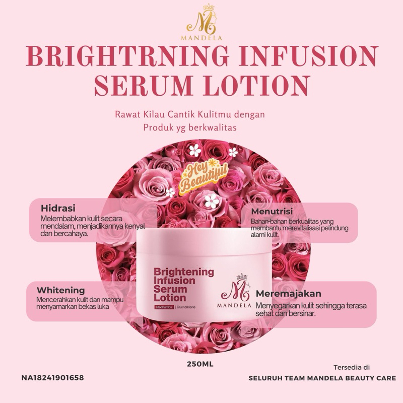 Brightening Infusion Serum Lotion Mandela beauty care Body Lotion Mbc