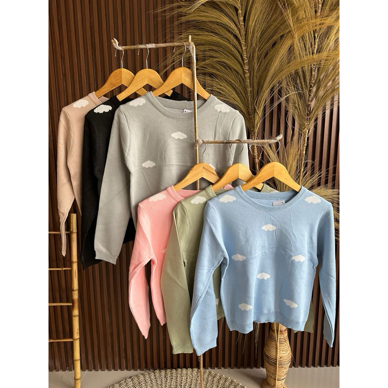 ATASAN RAJUT MOTIF AWAN