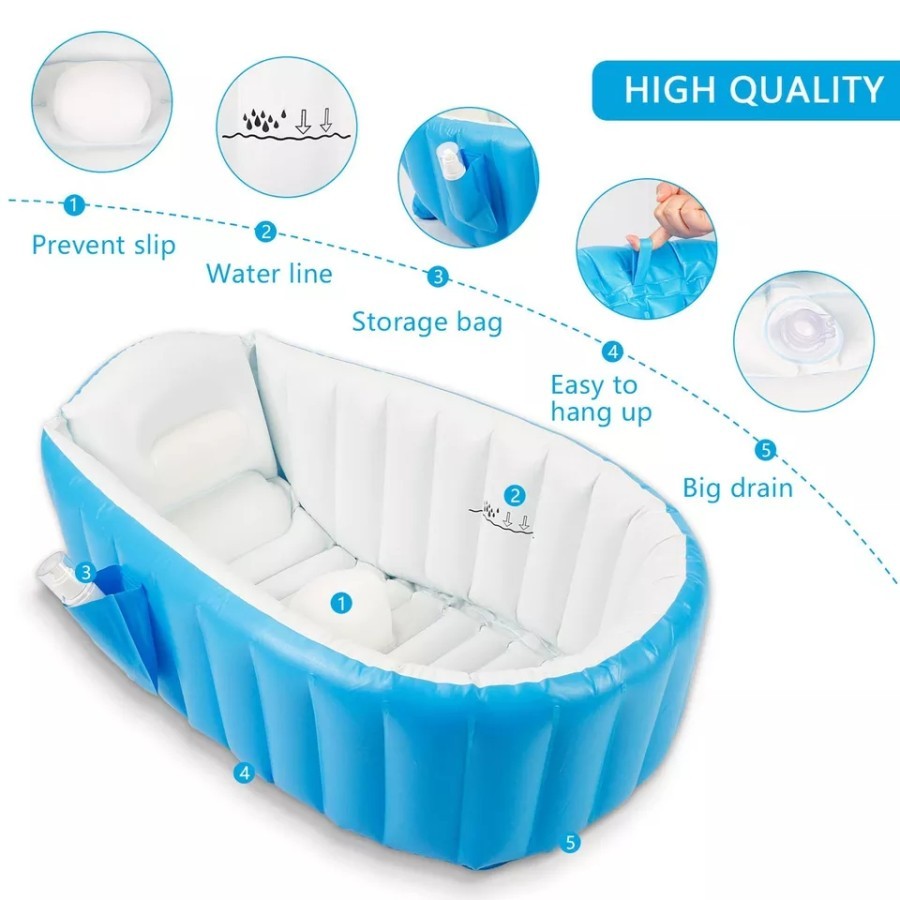 MH - TEMPAT MANDI BAYI INTIME BALON POMPA - BABY BATH TUB - BABY SET BATH