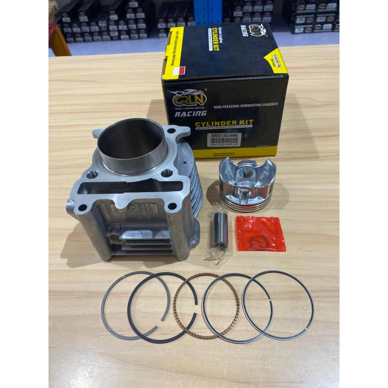 Murah (Crun) Blok Seher Assy Racing Mio 58,5Mm 5Lw / Blok Cylinder Kit Mio Sporty / Mio Soul / Mio