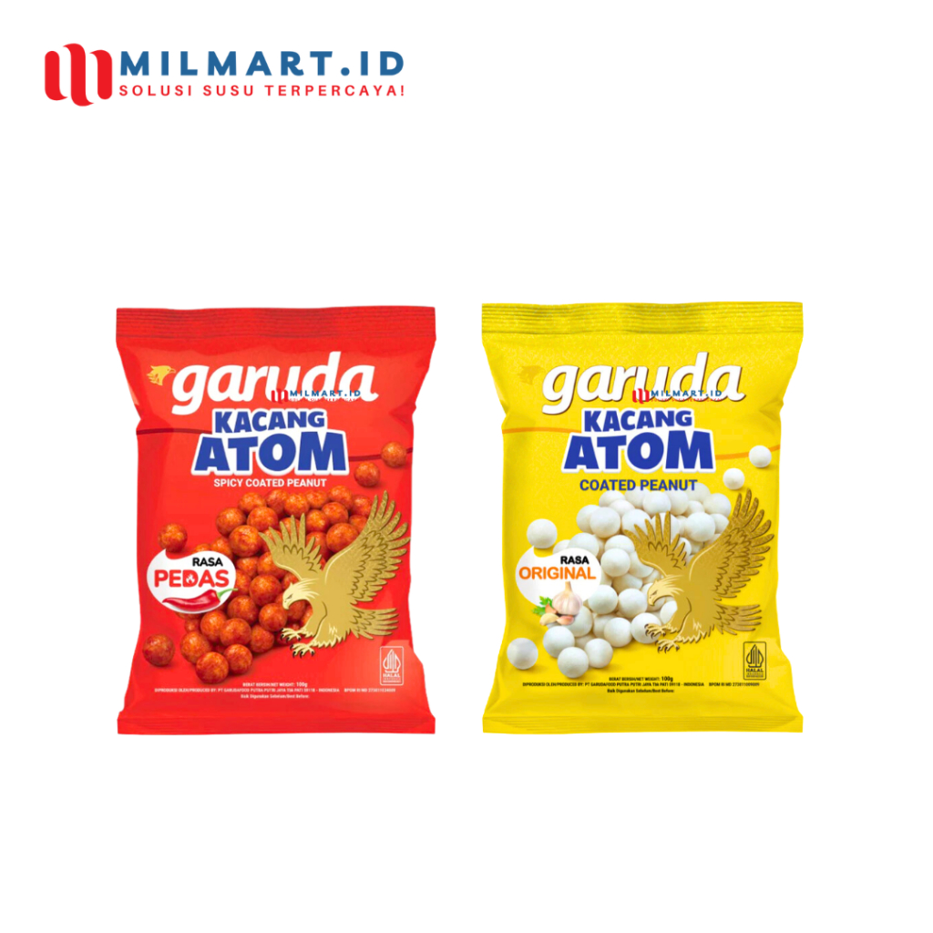 

GARUDA KACANG ATOM 100G/210G RASA ORIGINAL/PEDAS CAMILAN KACANG TANAH