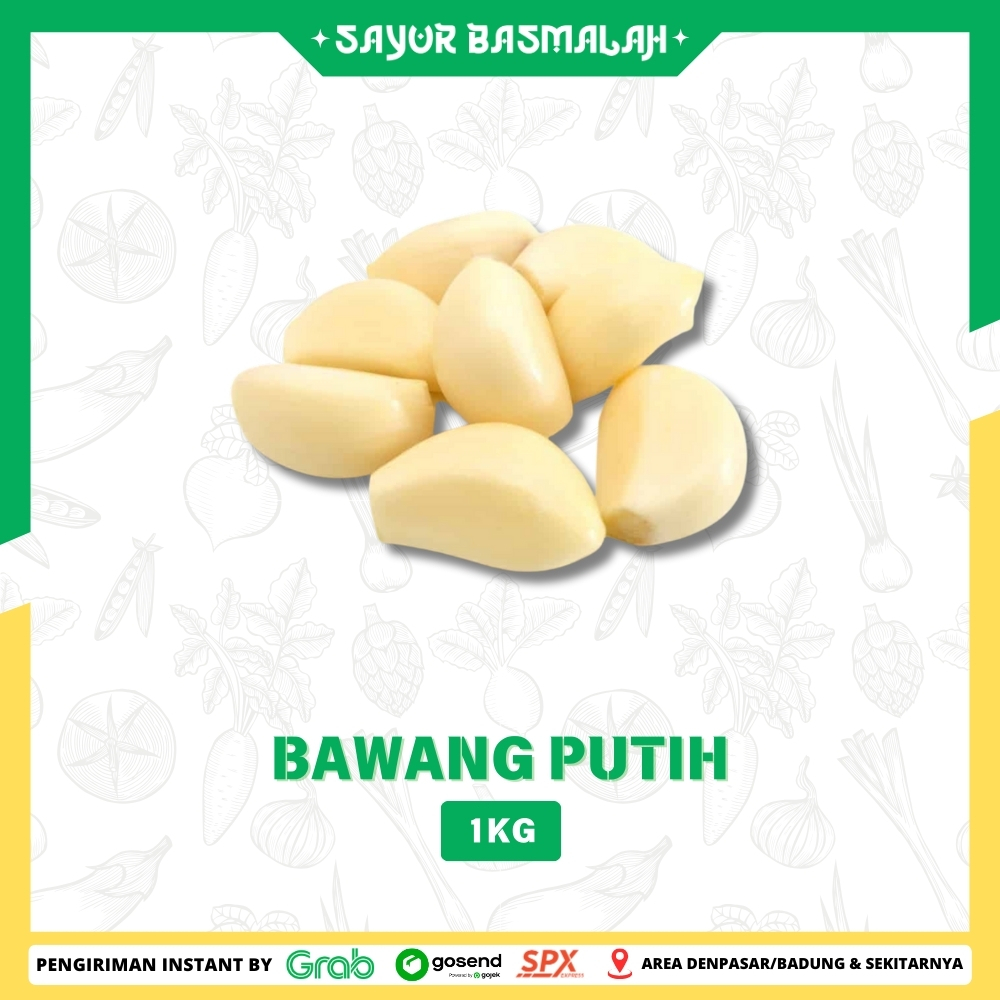 

Bawang Putih Kupas 1kg - Sayur Basmalah