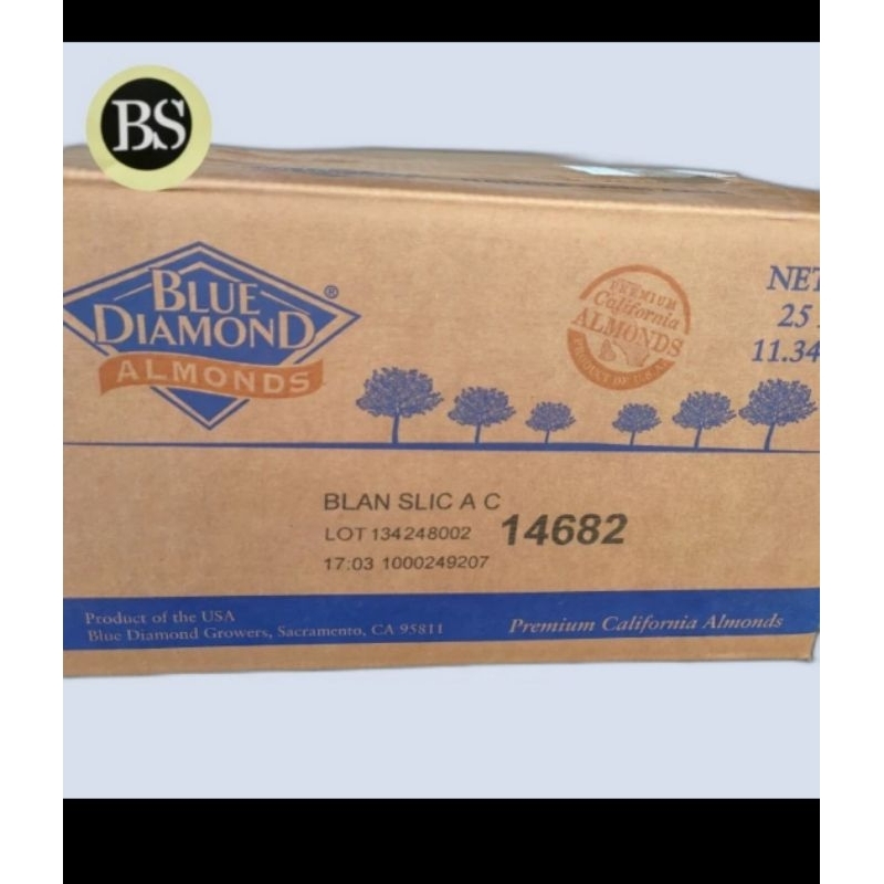 

Almond Slice/ Kacang Almond Irisan Kartonan merk Blue Diamond