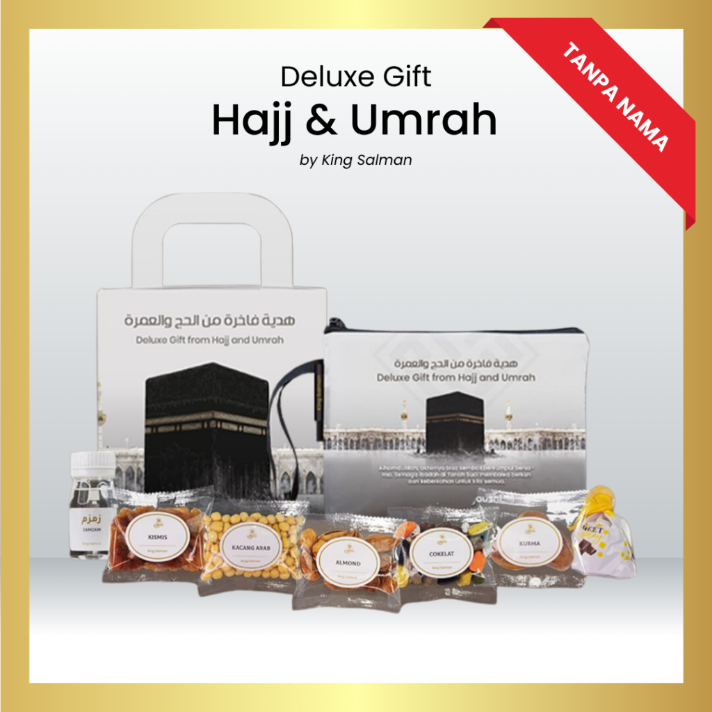 

OLEH-OLEH UMROH & HAJI PREMIUM | King Salman Gift | 1 SHAFA & 1 MARWAH - GREY | PAKET SAMPLE