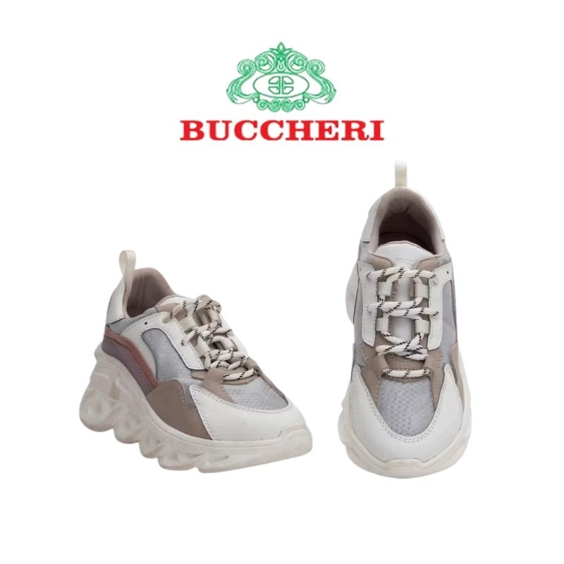 BUCCHERI RISSA Sneakers Wanita Casual-White.Grey-by2059.