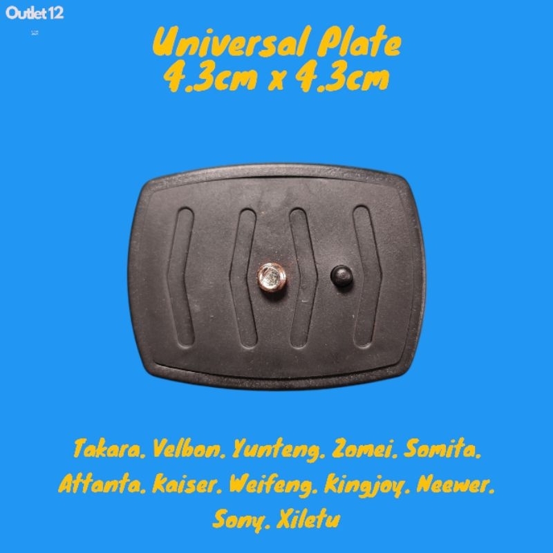 Quick Release Plate Tripod Dudukan Tripod Plate Attanta Excell Velbon Zomai Q111 Q222 WT-3730 WT-375