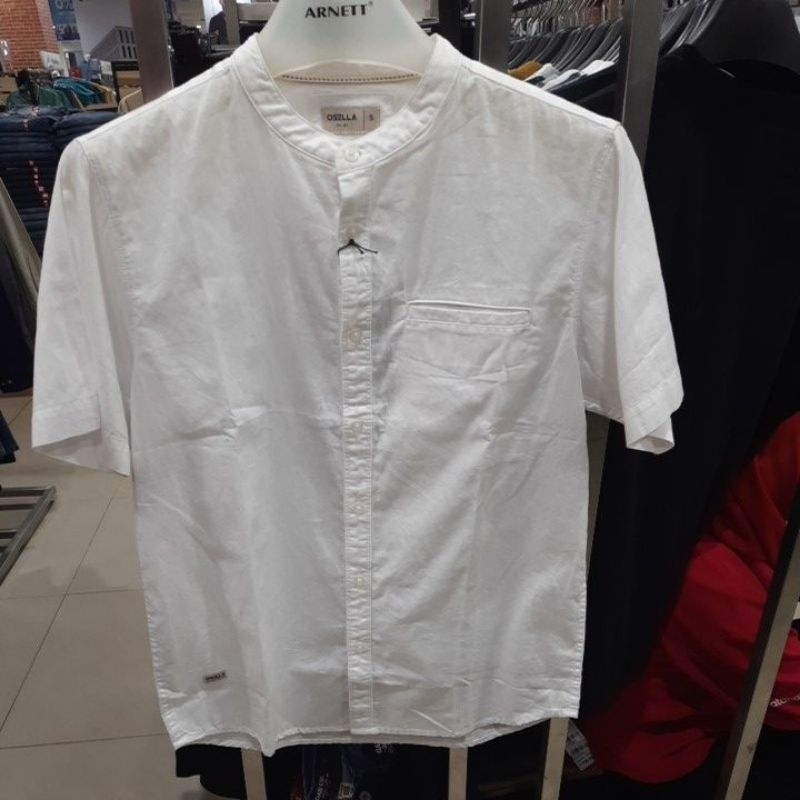 OSELLA MEN KOKO PENDEK PRIA REGULAR FIT FULL KANCING KANTONG SATU