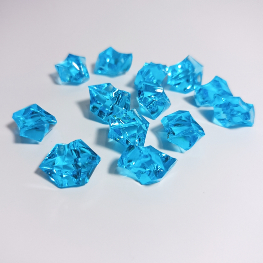 Batu Kristal Akrilik Hiasan Ukuran Besar BIRU Hiasan Aquarium