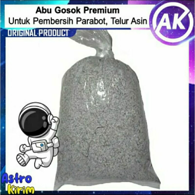 Abu gosok premium bahan untuk membuat telur asin dan pembersih panci
