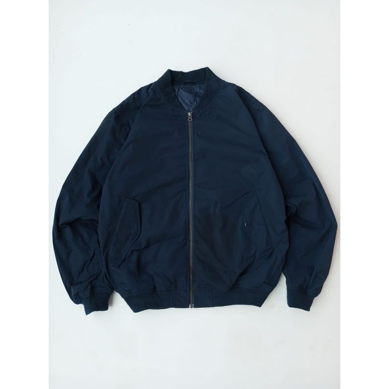Bomber Jacket Gu Uniqlo (Navy) Second Original