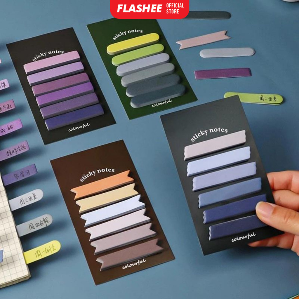 

Flashee Sticky Note Gradiasi 6in1 120 Lembar Kertas Notes Morandi Warna Gradasi Label Indeks