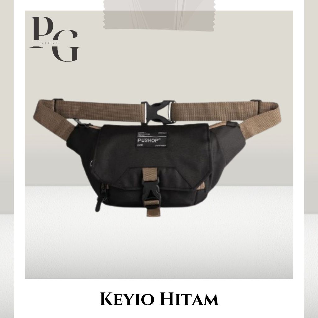 Tas Selempang // PUSHOP KEYIO // Pria PUSHOP Tas Casual Waistbag Pria Keyio