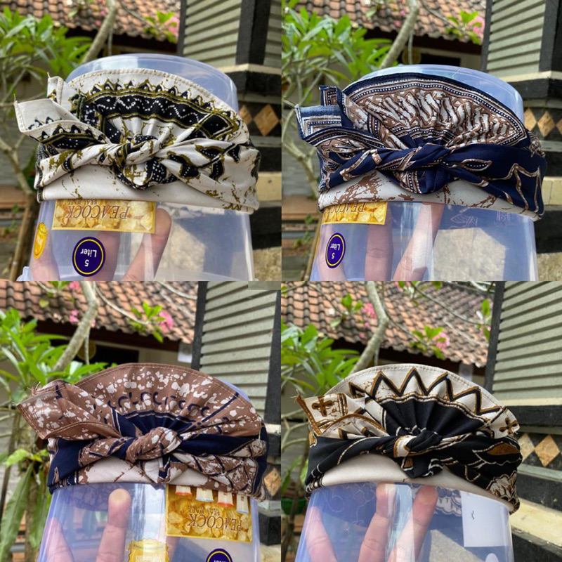 udeng batik semi tulis•udeng jadi•setengah jadi•lembaran/jangar rimpit/kepet