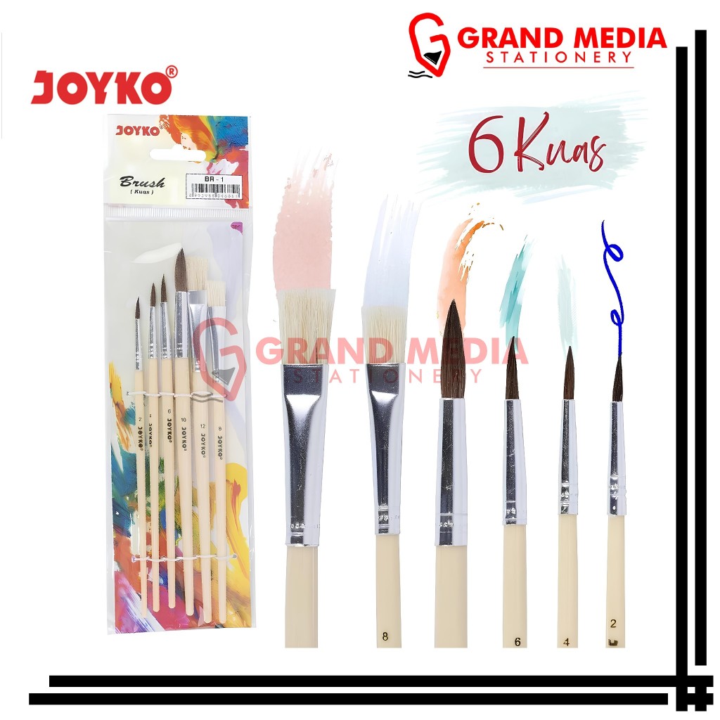 

[GRAND MEDIA] KUAS CAT AIR / CAT MINYAK / BRUSH / LUKIS / ACRYLIC / JOYKO BR-1