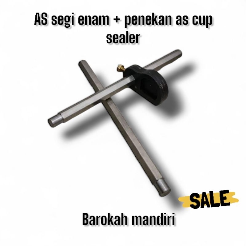Sparepart Cup Sealer Besi Setik Penopang As Segi Enam mesin cup sealer