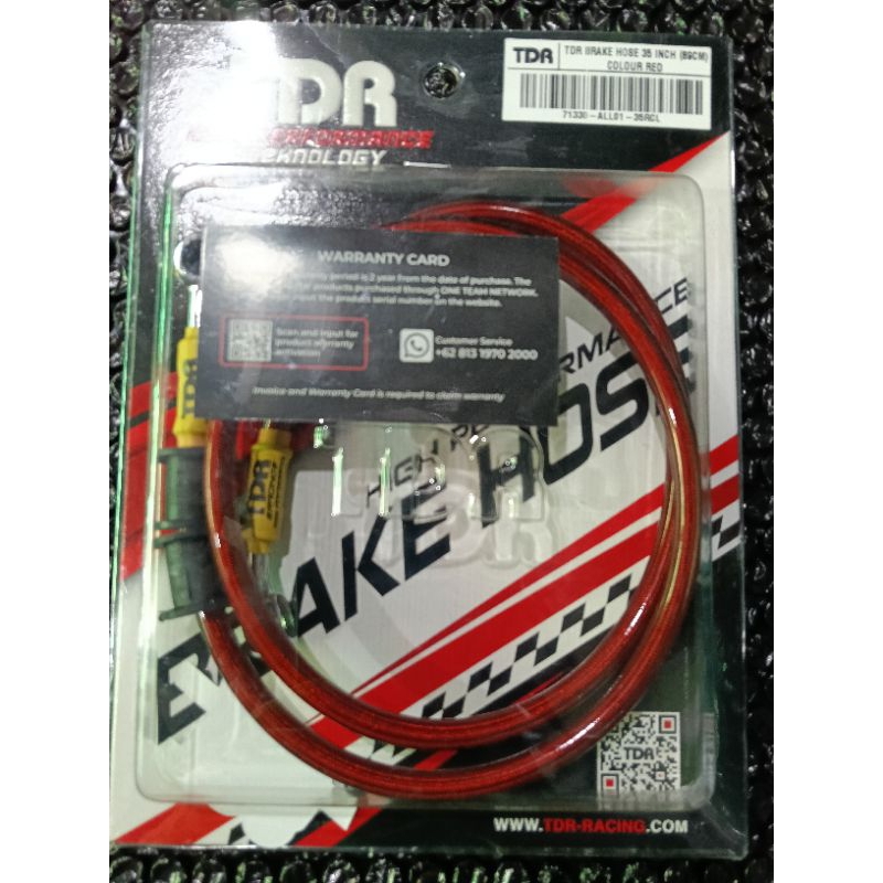 Selang minyak rem depan /belakang TDR racing ukuran 35 inch/92 cm dan 24 inch/60cm /130cm all motor 