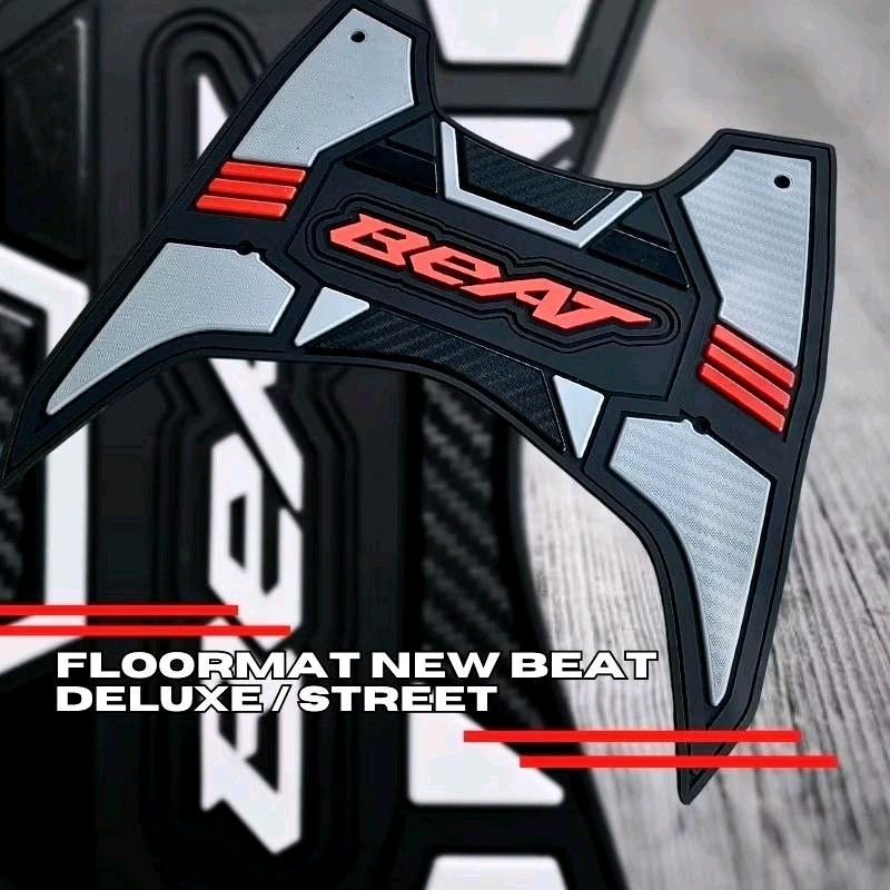 Karpet Pijakan Kaki Honda Beat Deluxe Street CBS ISS Esp  2020 2021 2022 2023 2024 Full Karet Motor 