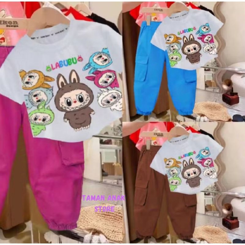 [PREMIUM] SETELAN BAJU ANAK PEREMPUAN KUROMI LIGHT UNTUK USIA 1-12 TAHUN SET ANAK PEREMPUAN LABUBU P