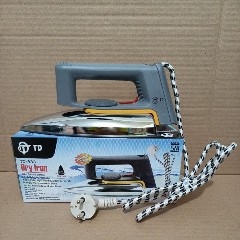 Setrika Listrik TD-333 Dry Iron/Gosokan Baju Dry Iron TD-333