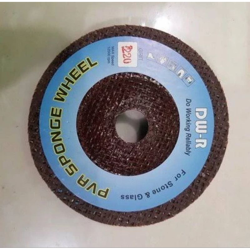 PVA Sponge Wheel 4"/Sponge poles batu & kaca - #220