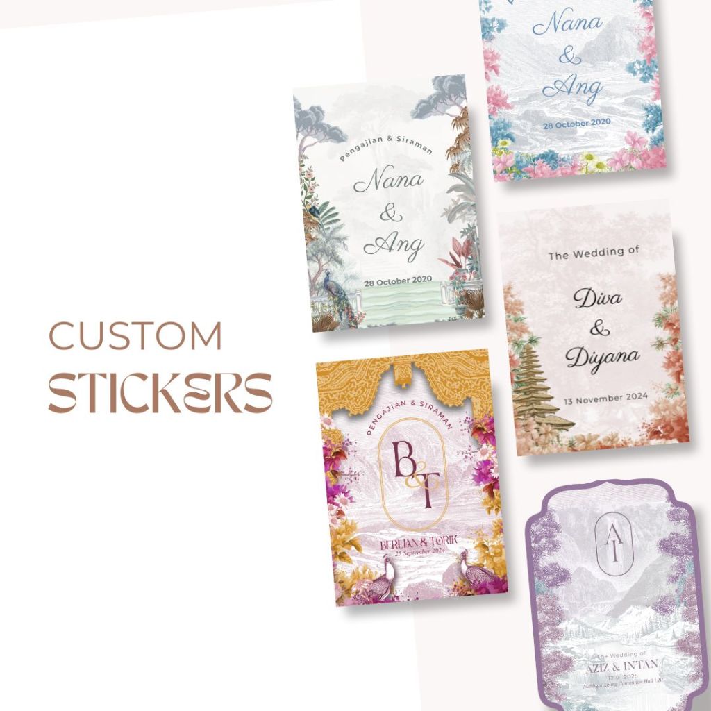 

Custom Sticker Bontax dan Vinyl segala size. Sticker Pengajian. Sticker Siraman. Sticker Wedding. Sticker bridesmaid. Sticker Pengantin Size Kecil