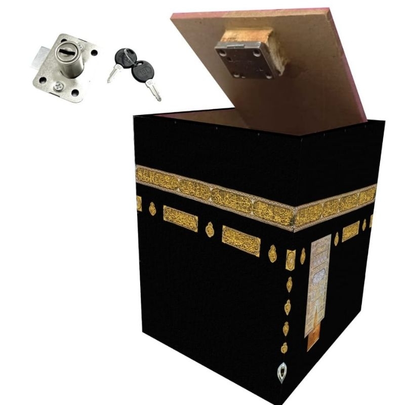 celengan  target umroh motif ka bah celengan target Doraemon lucu ukuran jumbo kotak