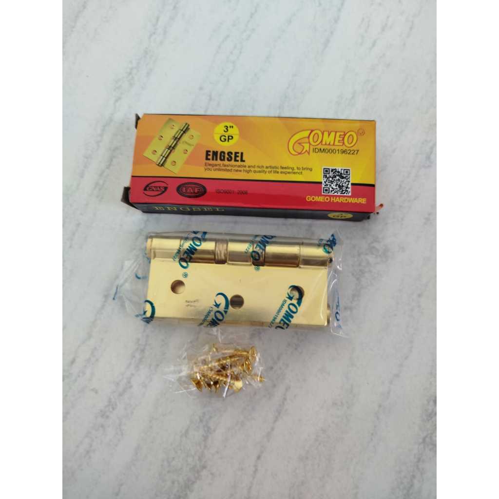 Engsel pintu / jendela Gomeo 3 inch Gold