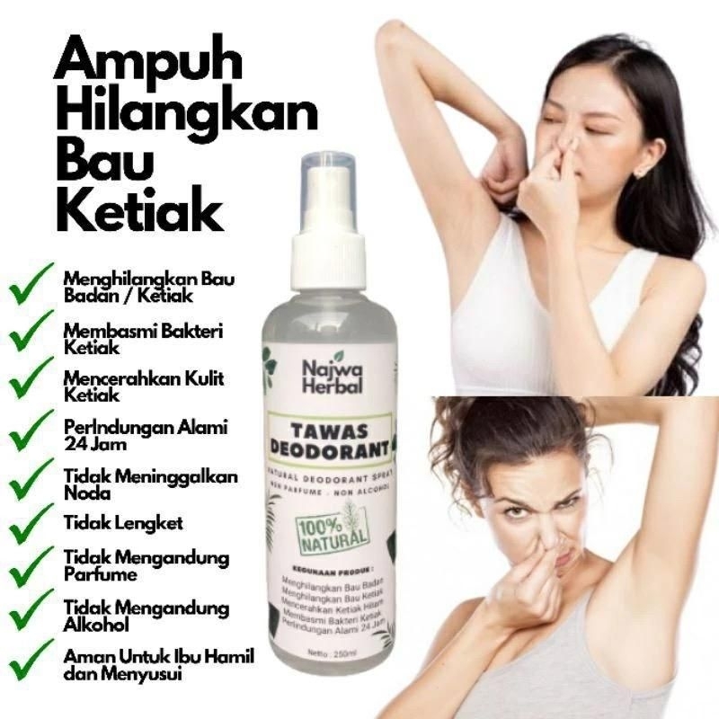 ￼DEODORANT SPRAY TAWAS HERBAL NAJWA 100ML