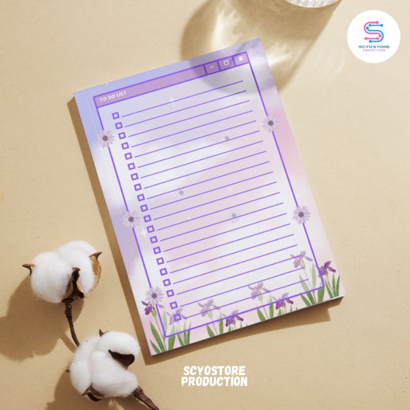 

Buku Catatan A6 Purple Love Daily Notepad 30 Lembar