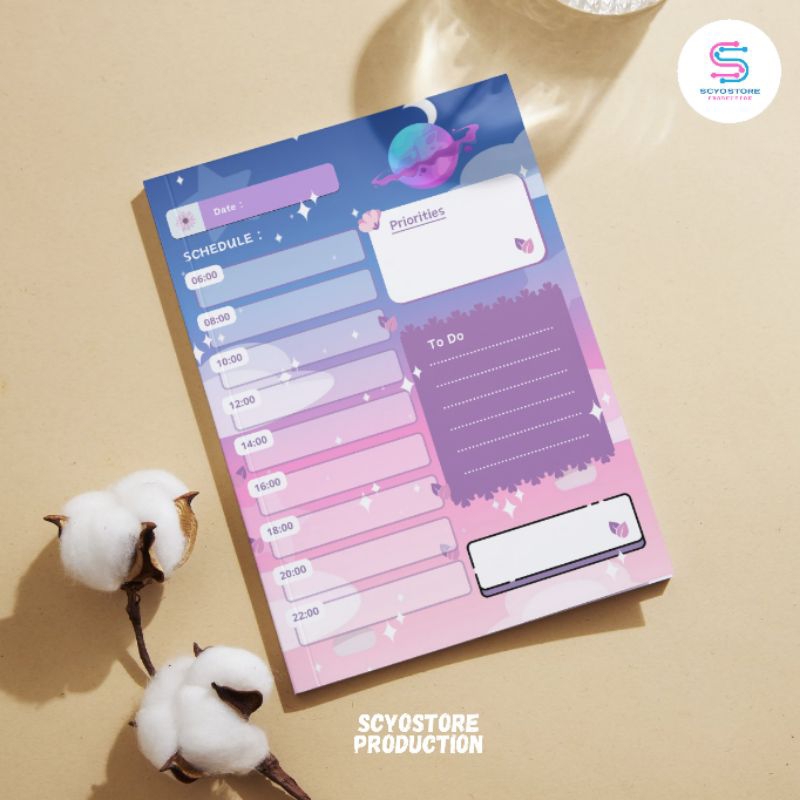 

Buku Agenda Per Jam A6 Starry Clouds Hourly Planner 30 Lembar