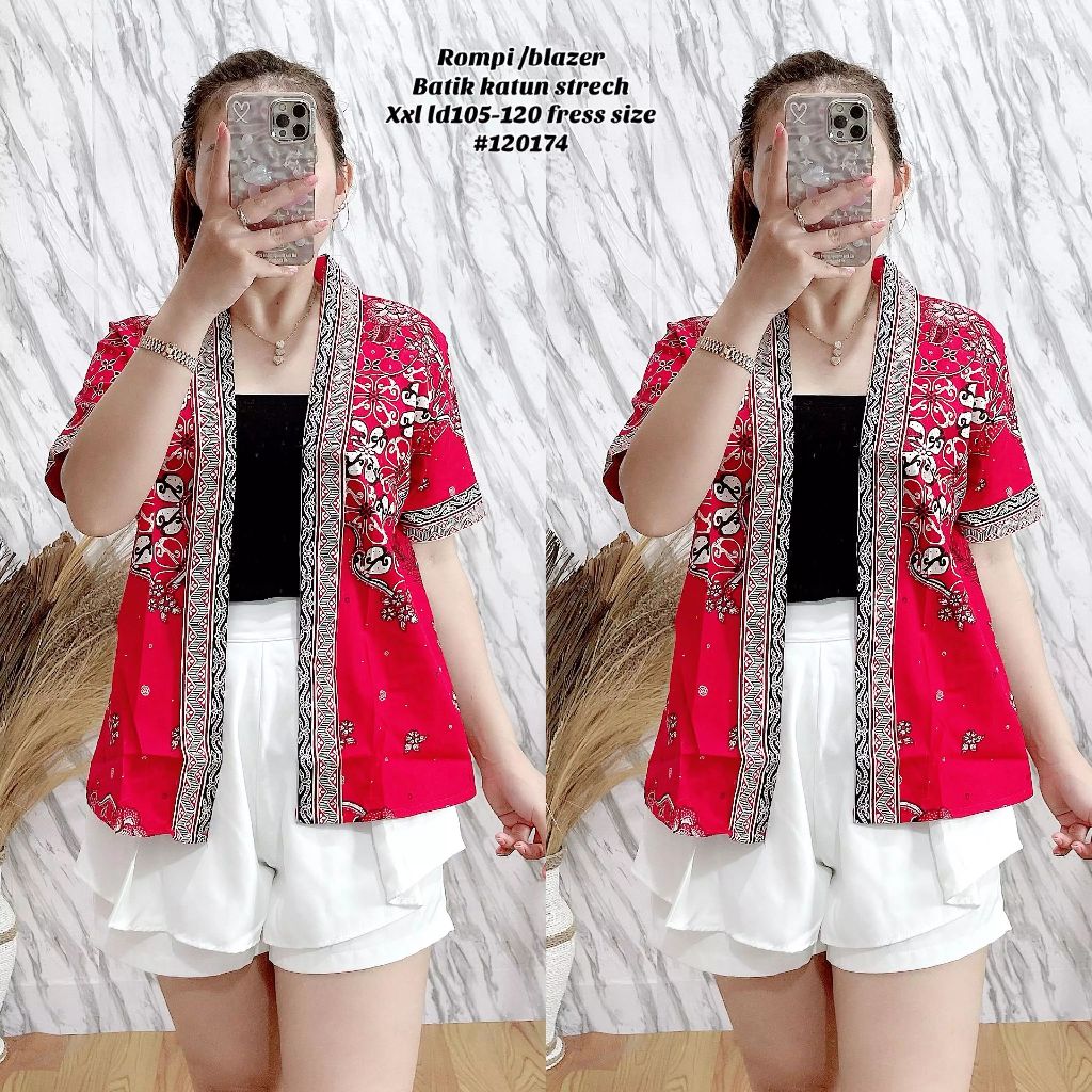 Blazer Batik / Outher Batik Wanita / Blazer Batik Wanita Motif bunga