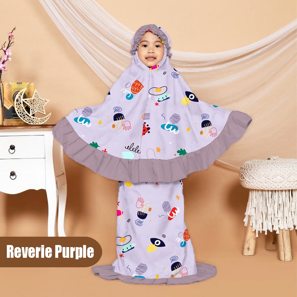 Alesha Mukena Anak Perempuan usia 1 - 2 Tahun Katun Micro / GRATIS TAS / Mukena Balita / Karakter