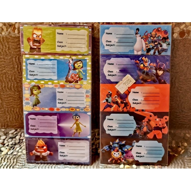 

Label Buku Anak Karakter