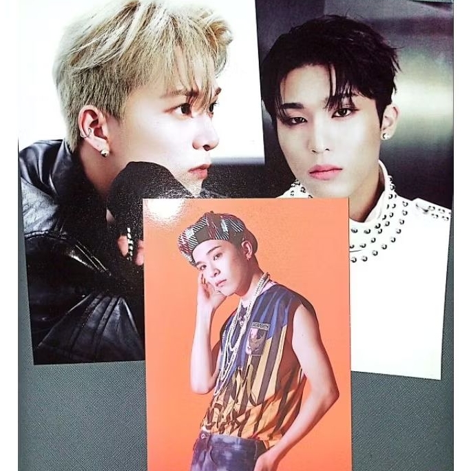 Photocard Treasure Official Postcard Asahi Jeongwoo Hello Reboot Black Grey