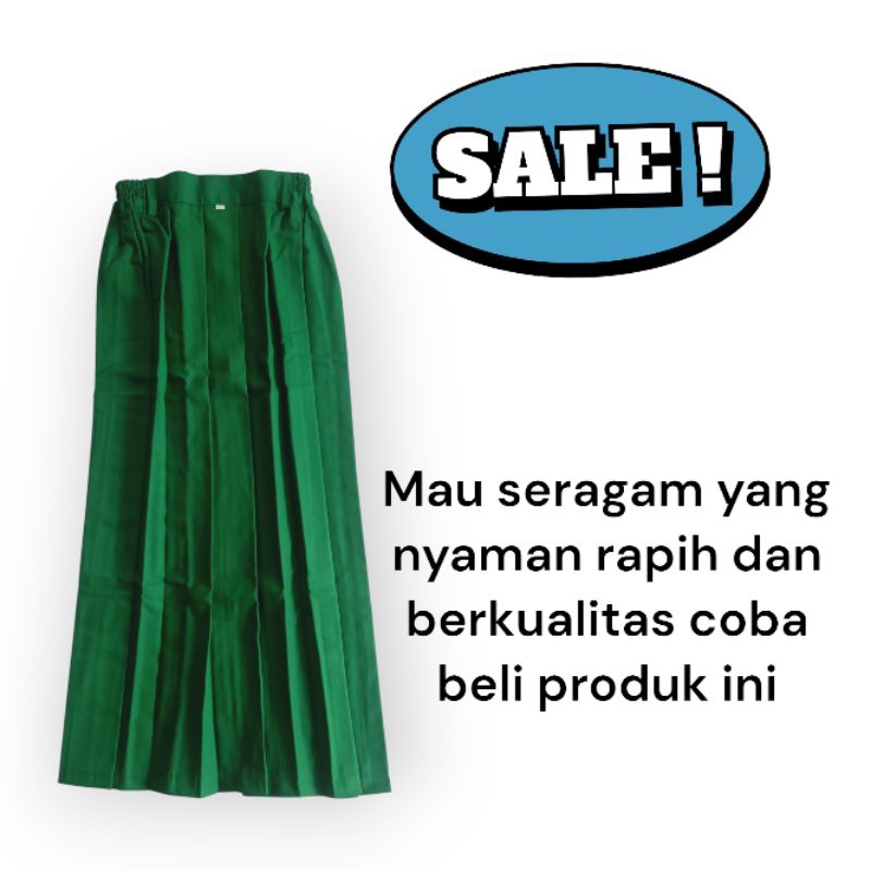 Seragam Sekolah Rok warna hijau MI-MD