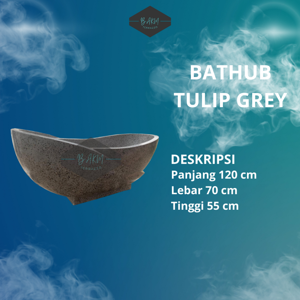 BATHTUB DEWASA | BATHTUB MURAH | BATHTUB TERASO |BATHTUB MINIMALIS TULIP GREY | BAKAIRKAMARMANDI