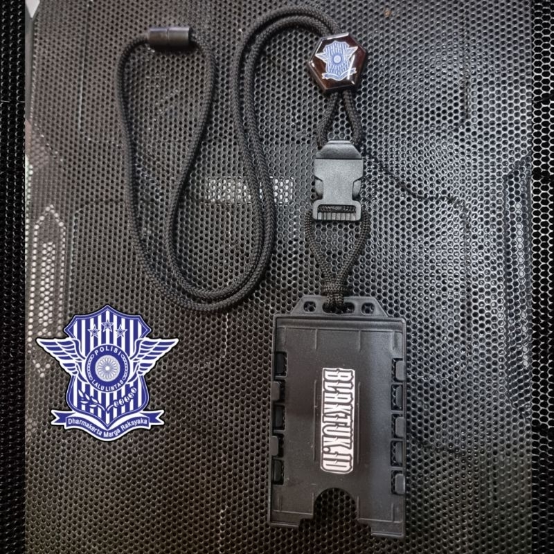 

Lanyard tactical holder id card Slide exagonal logo LALU LINTAS LANTAS