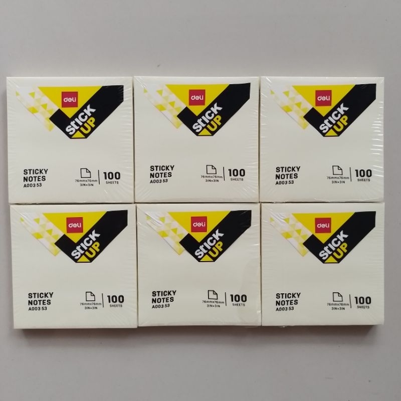 

Penanda Buku Sticky Notes Deli A00353 Yellow ( Pcs ) [ Original ]