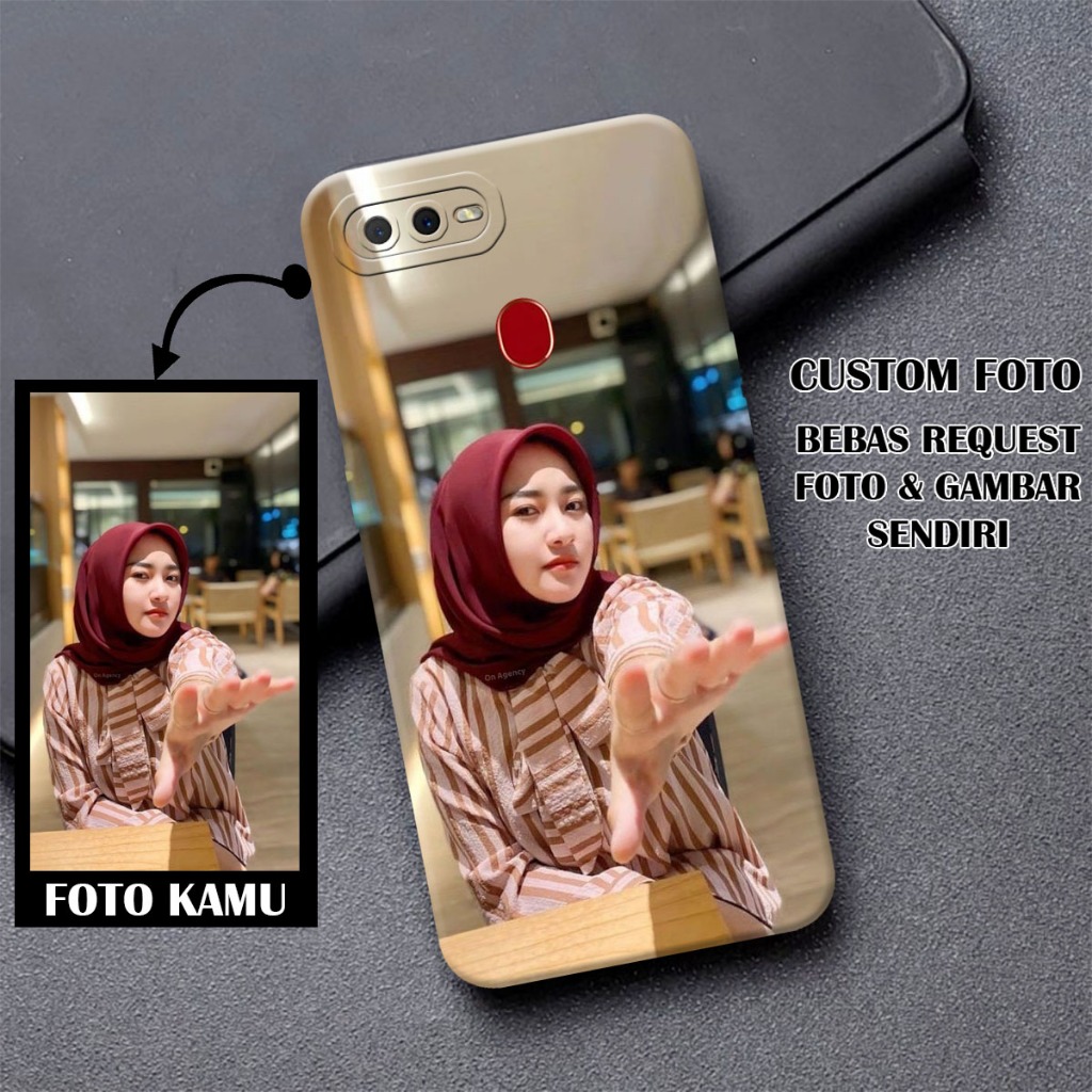 Custom Foto OPPO A5s A7 A11K A12 F9 PRO Bebas Request Foto Softcase Case Ho Silikon Hp Casing Hp