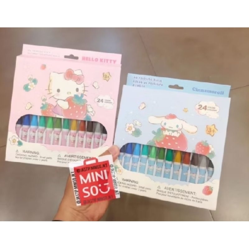 

MINISO x SANRIO Oil Painting Stick Set CINNAMOROLL/ HELLO KITTY (isi 24pcs)