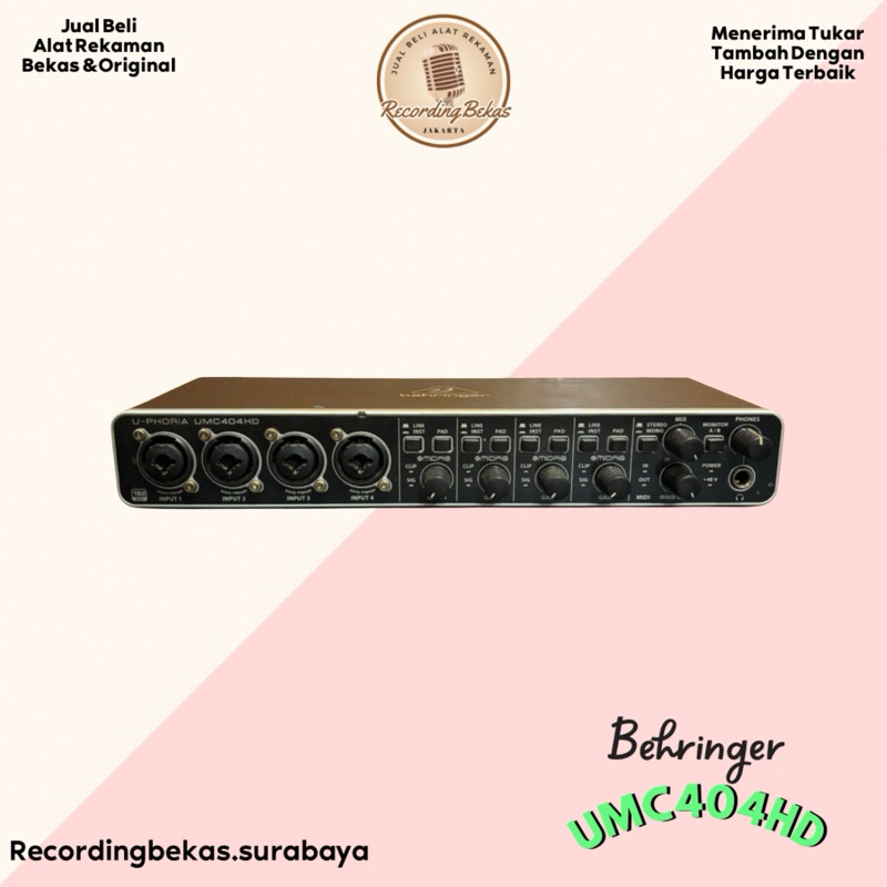 Soundcard Behringer UMC404HD (Bekas)