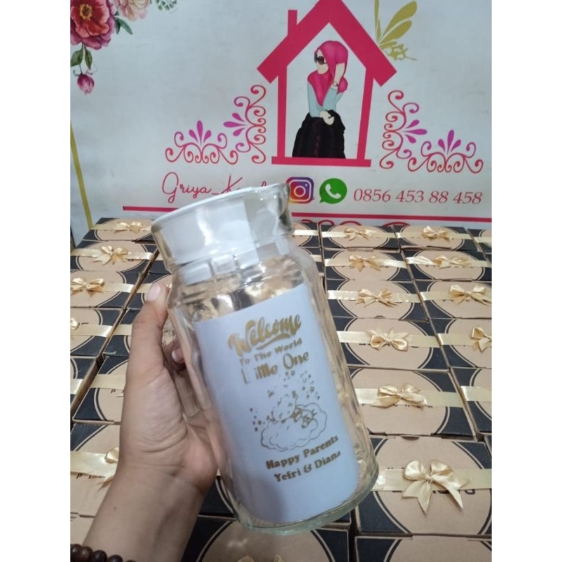 

PAKET 50 JAR MINI 500ML SABLON BOX KARDUS LABEL CARD