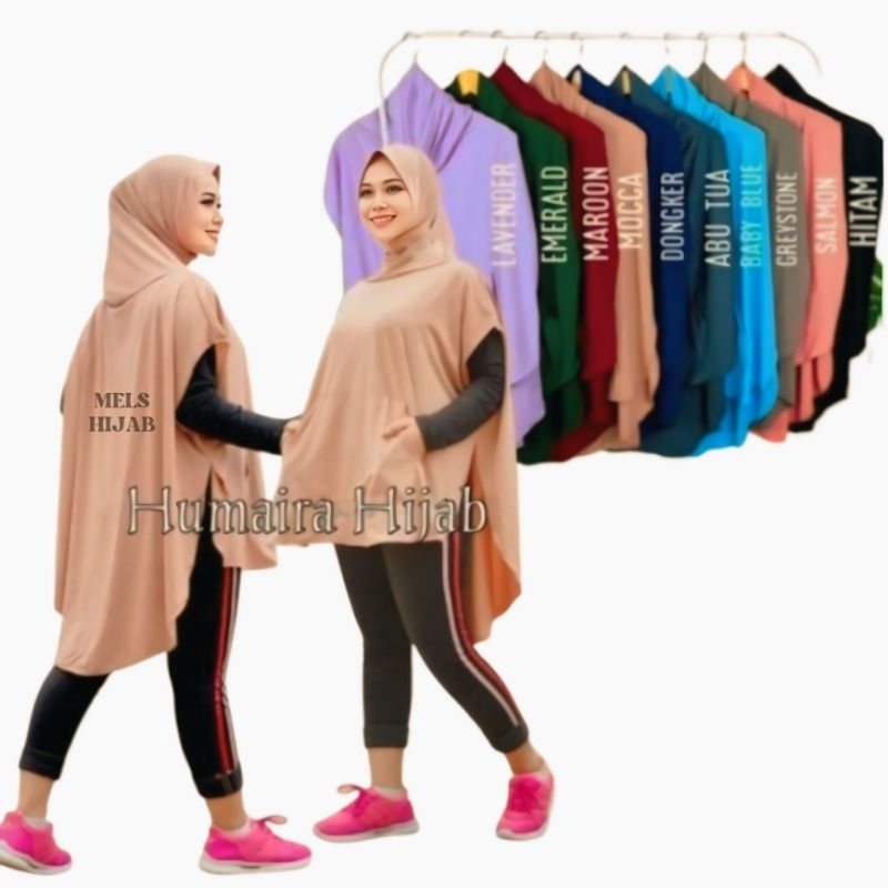 Mels Hijab - Deviana (Jilbab Sporty Rompi Olahraga Jumbo Non Pad) Kerudung Olga Sport Jersey Super S