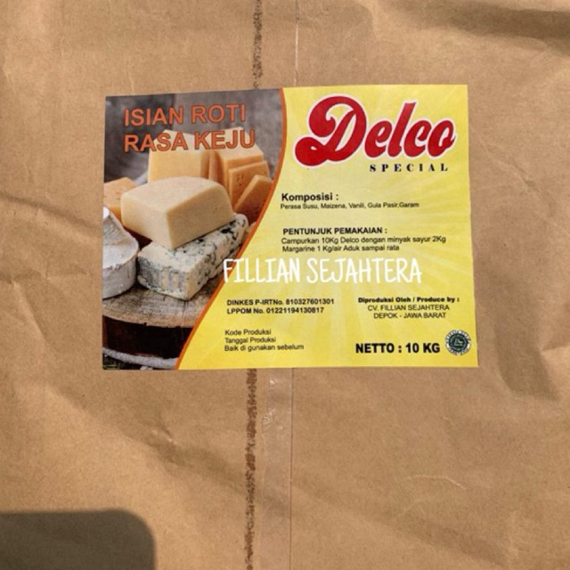 

Keju Bubuk Manis isian Roti - Delco Keju Filling 1 Kg