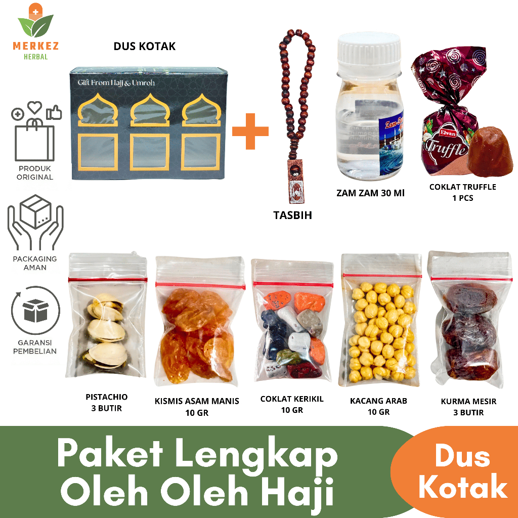 

Paket Oleh Oleh Haji dan Umroh Grosir Premium Lengkap Dus Kotak Unik Air Zamzam Coklat Kerikil Arab
